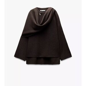 Zara Short Knit Scarf Coat
